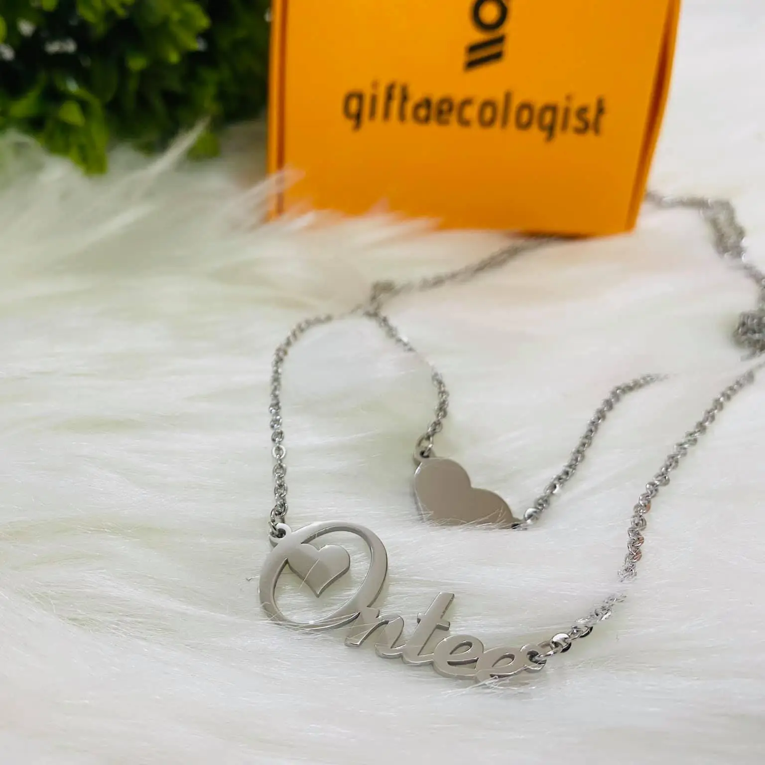 Customized Double layer F5 golden name necklace giftaecologist